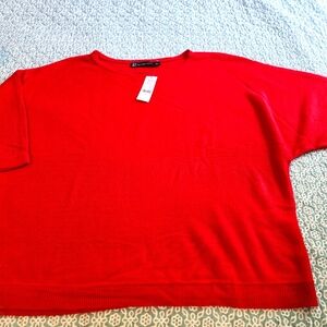 New York & Company Red Sweater Size L